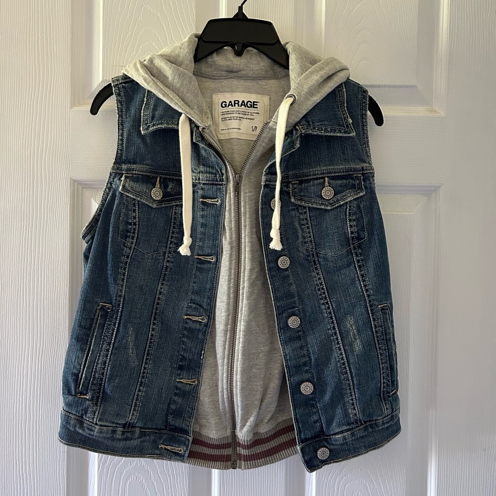 Denim sweater vest